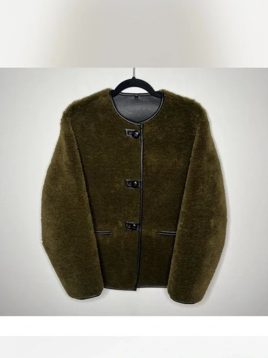 Mango Fur-Effect Coat with Appliqués - Picture 3 of 4